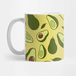 Yellow Avocados Cute Pattern Mug